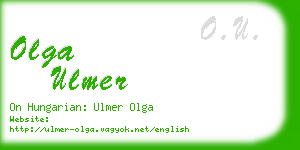 olga ulmer business card